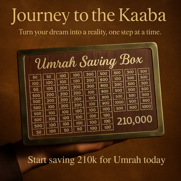 Umrah Saving Box - Save 210,000 for Umrah | Smart Money Saving Box